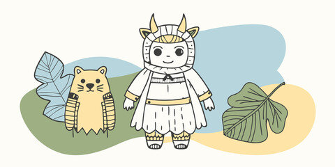 These descriptions convey a colorful and imaginative street photoshoot setting while highlighting the creativity of Therian costumes and accessories.