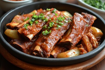 Fototapeta premium Kimchi braised beef ribs Korean dish