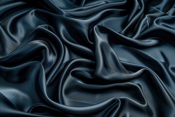 Obraz premium Luxurious black and gray satin fabric texture with abstract patterns.