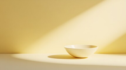 Pure pale yellow background with a light, smooth surface