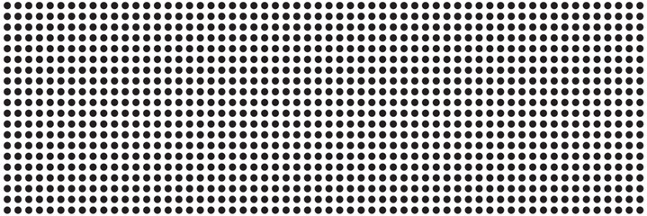 Seamless black polka dot pattern on white. Vector illustration.