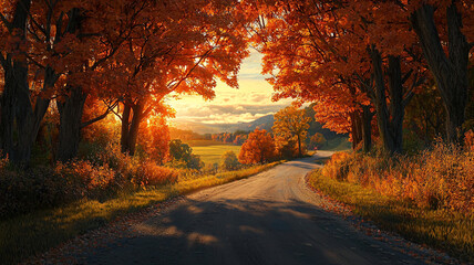 Fototapeta premium Autumn landscape in the nature