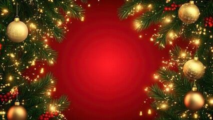 Obraz premium christmas tree and decorations