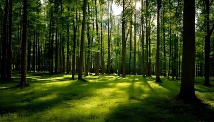 Fototapeta premium Morning in the deep forest