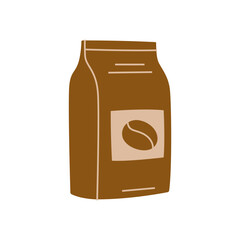 Pack of coffee. Coffee lover item. Simple flat clipart