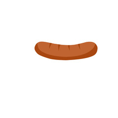 Grilled sausage vector 