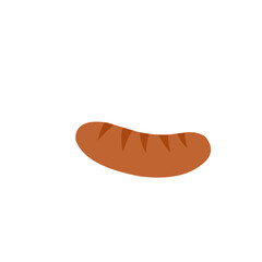 Grilled sausage vector 