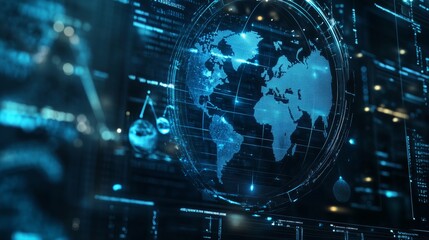 Obraz premium Compliance rule law and regulation graphic interface for business quality policy planning to meet international standard.