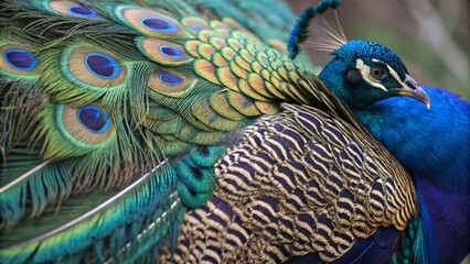 Obraz premium Captivating Peacock Color Palette: A Visual Symphony of Vibrant Hues and Textures for Artistic Inspiration and Design Projects