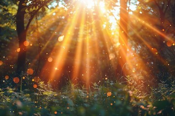 Fototapeta premium Realistic glowing light flare overlays for photo editing.