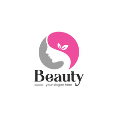 Beauty salon logo template vector illustration