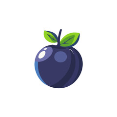 Simple flat 2D icon blueberry isolated on transparent background, vector, flat design, animation design, vector, flat design, animation design, simple flat 2D icon, clipart, 2d logo, bule