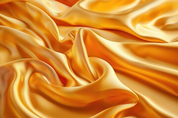 Obraz premium Yellow silk fabric with gradient pattern for luxury summer travel.