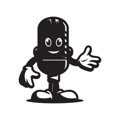 a microphone of silhouette vector
