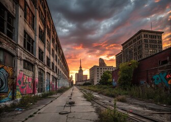 Fototapeta premium Capturing the Urban Horizon: A Journey Through Abandoned Places and Hidden Gems in Urban Exploration Photography