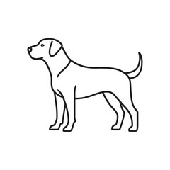 linear dog silhouette vector. dog logo icon template. Dog Icon Vector.