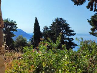 Parga town on the seashore of Ionian Sea, Greece