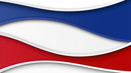 Obraz premium Abstract design with blue, white, and red waves dynamic and vibrant background