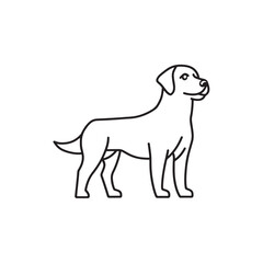 Obraz premium linear dog silhouette vector. dog logo icon template. Dog Icon Vector.