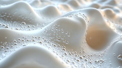 wave cloth with microscopic detail and cleaning bubbles 3d rendering