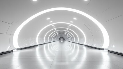 Naklejka premium white empty tunnel 3d rendering