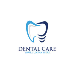 Tooth dental logo template vector illustration