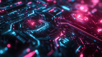 Futuristic hexagonal pattern filled with thin lines interconnecting glowing hexagons. In this background, hexagons represent digital interfaces or tech systems.