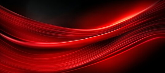 Abstract Background, Smooth Wavy Red Layers with Light Effects, Elegant and Stylish Design.