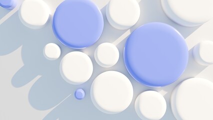 3d rounded shapes background. Minimalist realistic backdrop. Abstract circle pattern graphic element. Elegant futuristic graphic element.