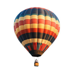 Naklejka premium Colorful hot air balloon isolated on transparent background - adventure flight.