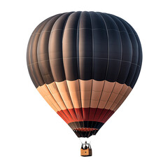 Colorful hot air balloon isolated on transparent background - adventure flight.