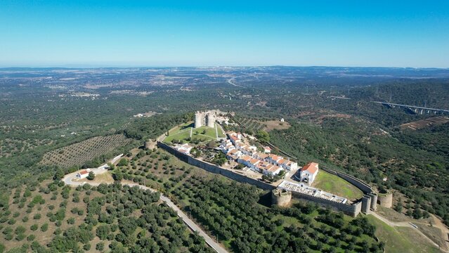 Aerial view from Evoramonte castle