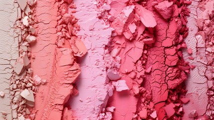 Simple macro shot of blush palette showcasing different hues AI generated illustration