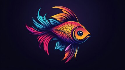 Fototapeta premium Vibrant Fish Illustration