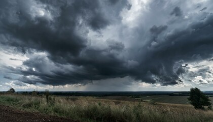 dark cloudy sky before thunderstorm background storm heaven
