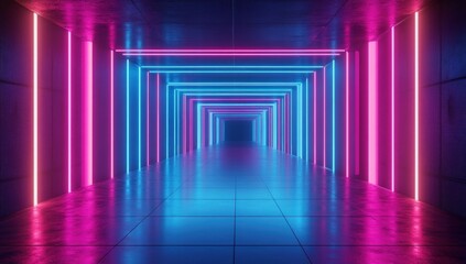 Neon Lights Corridor