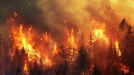 Pine forest fires, pollution and lots of smoke