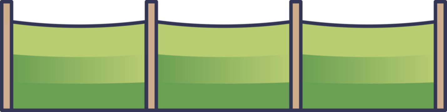 Illustration of silt fences used for erosion control.