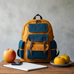 Bright backpacks and school accessories