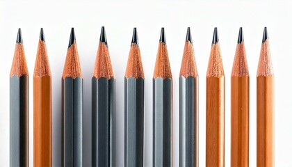 Set of pencil isolated on a white background.