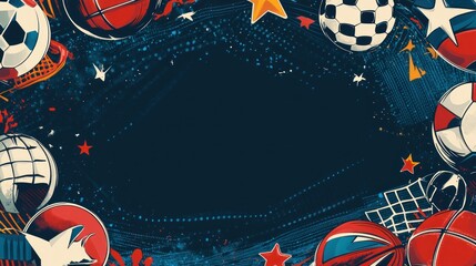 Fototapeta premium Sports Background Illustration