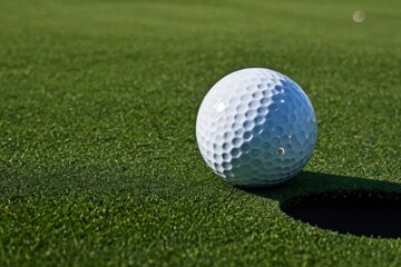 Obraz premium Pelota de golf sobre césped 