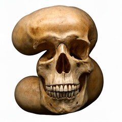 Obraz premium Number 3 made of skull