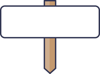 Simple wooden plant label stick sign for garden use.