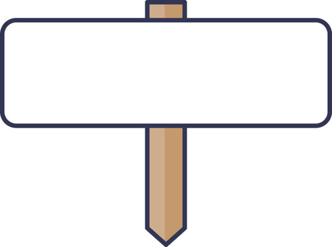 Simple wooden plant label stick sign for garden use.