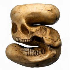 Number 5 made of skull