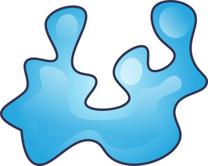 Abstract blue water splash symbolizing freshness and fluidity.