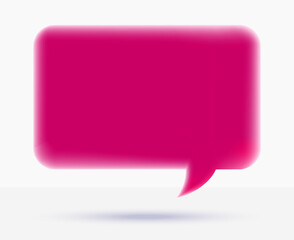 3D speech bubble for design project isolated on white background. Chat icon, chatting box, message box vector