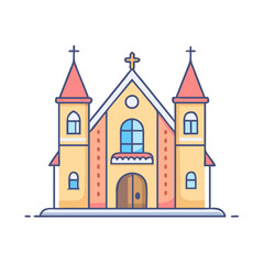 Church vector art,  flat illustration Church icon