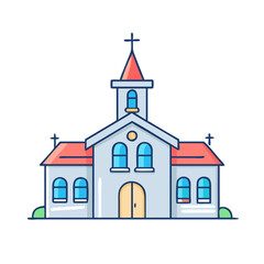 Church vector art,  flat illustration Church icon